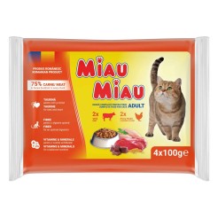 MIAU MIAU MULTIPACK 4*100GR PILETINA I GOVEDINA